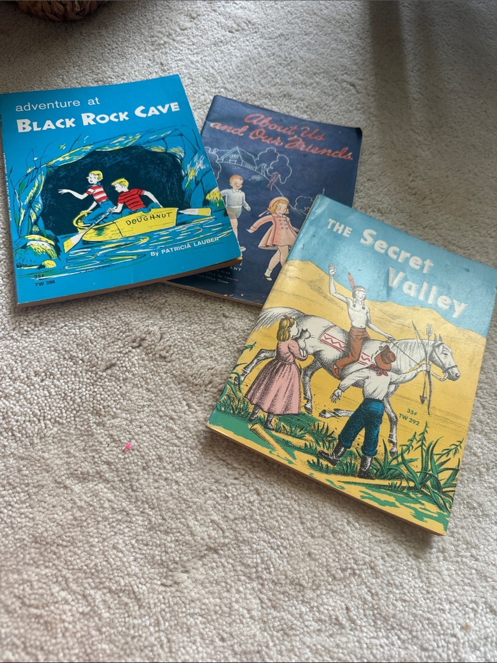 Vintage Children’s Adventure Book Lot - Blue & Yellow Covers
